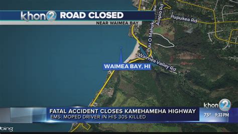  2 a. . Kamehameha highway closure